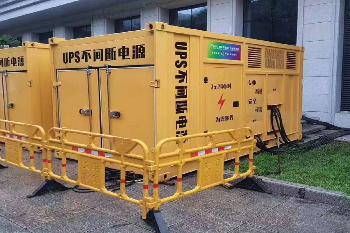 陕西发电机租赁施工现场